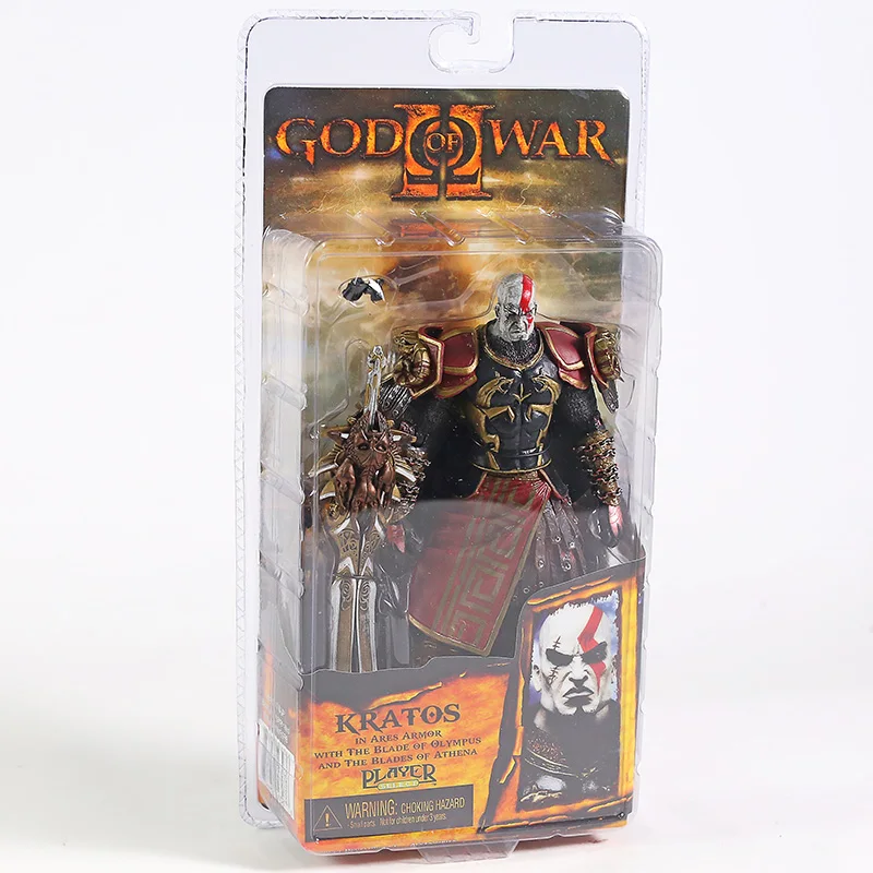 7″ NECA God of War 2 II Kratos In Ares Armor W Blades PVC Action Figure Toy Doll Chritmas Gift Hot Retail