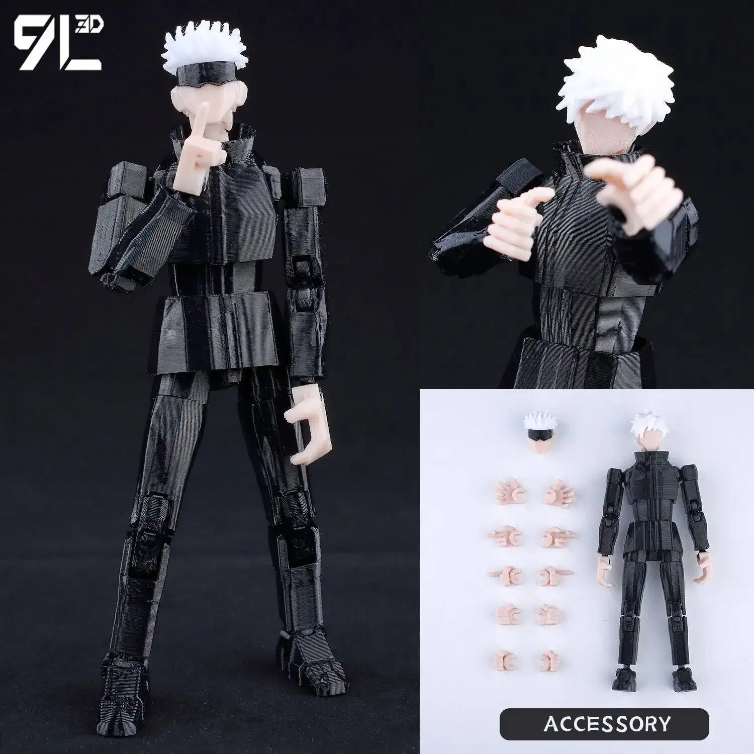 9L3D Printed Anime Jujutsu Kaisen Sukuna Yuji Yuta Satoru Gojo Lucky Dummy 13 Movable Shapeshift Action Figures Mannequin Toys - Image 31