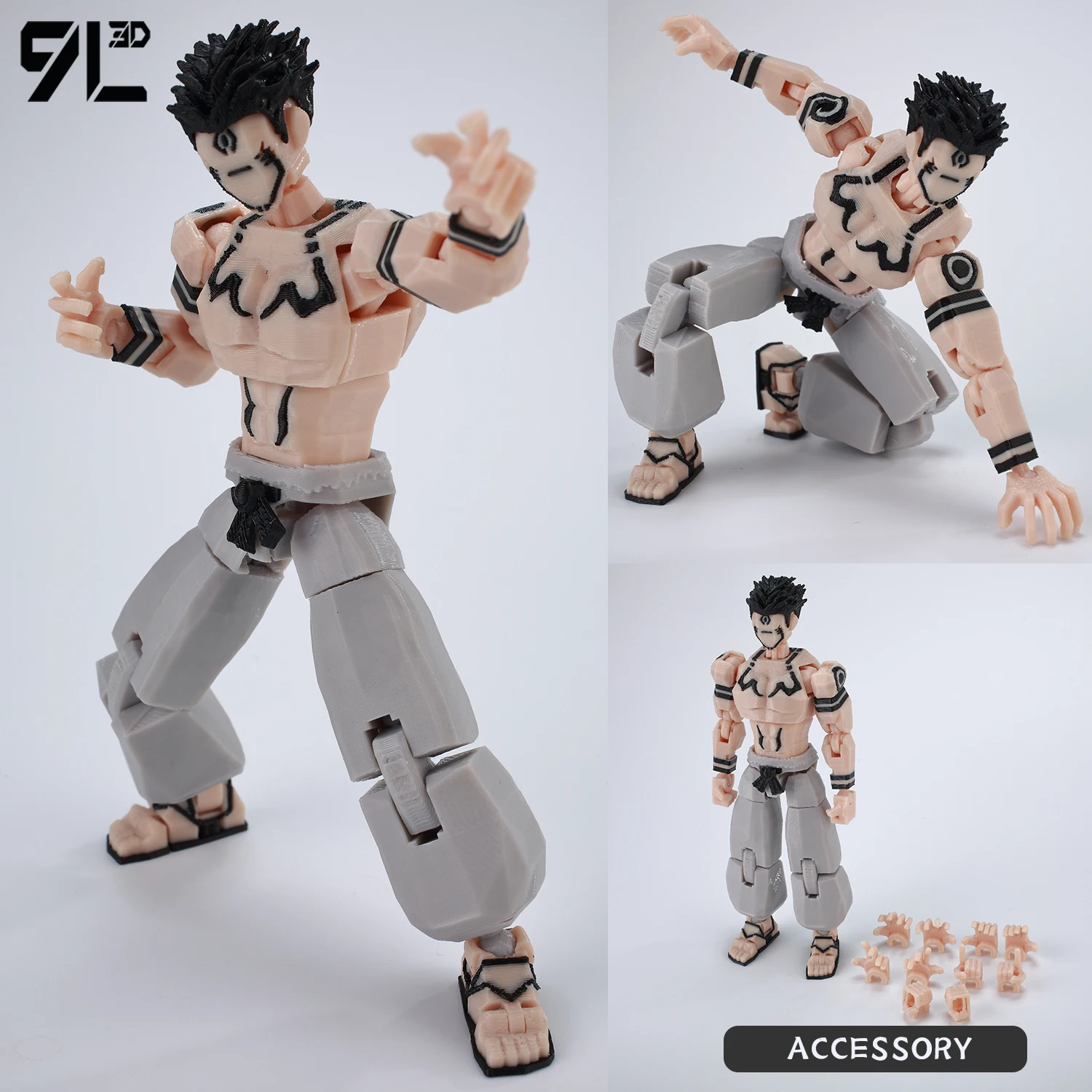 9L3D Printed Anime Jujutsu Kaisen Sukuna Yuji Yuta Satoru Gojo Lucky Dummy 13 Movable Shapeshift Action Figures Mannequin Toys - Image 18
