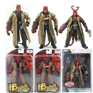 Mezco Studio Hellboy 7 Inches Figure Anime Trenchcoat Variant Hellboy Samaritan Pvc Hellboy Figure Model Toy Doll Collect Gift