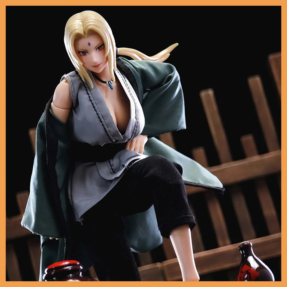 1/12 Scale Five Generations Tsunade Cloth Robe Vest Pants Shoes Set Clothes for 6″ Action Figure CF Body Model