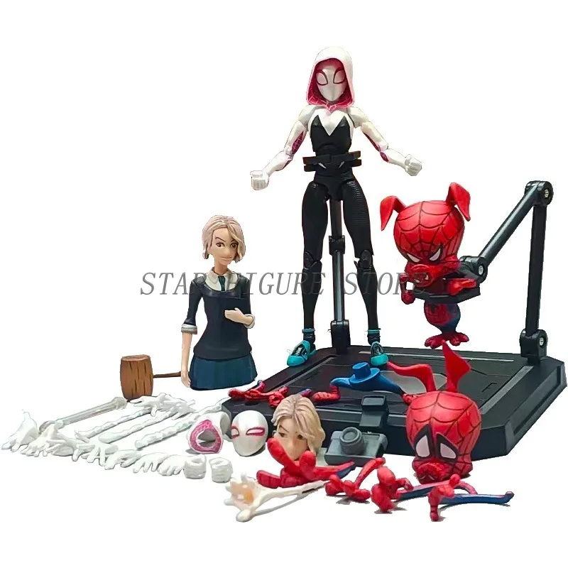 Sentinel Sv Action Nior Spiderman Action Figure PVC Collection Model Miles Morales Spider-Man Into the Spider-Verse Figurine Toy - Image 12