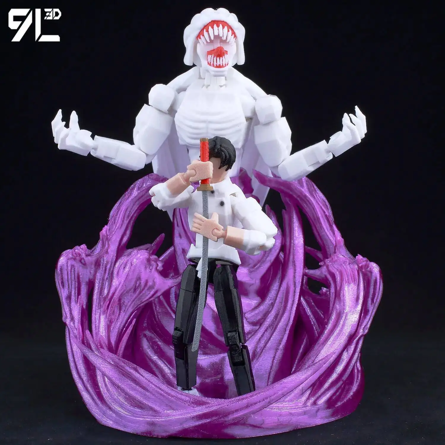 9L3D Printed Demon Slayer AKAZA Tanjiro Kamado Lucky Dummy 13 Movable Shapeshift Action Figures Mannequin Toys for Anime Fans - Image 24
