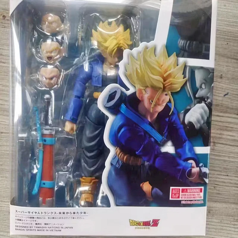 Dragon Ball Z Son Goku SSJ Battle Damage Legendary Super Saiyan Action Figure SHF Trunks Boy From Future Collection Model Toys - Image 5