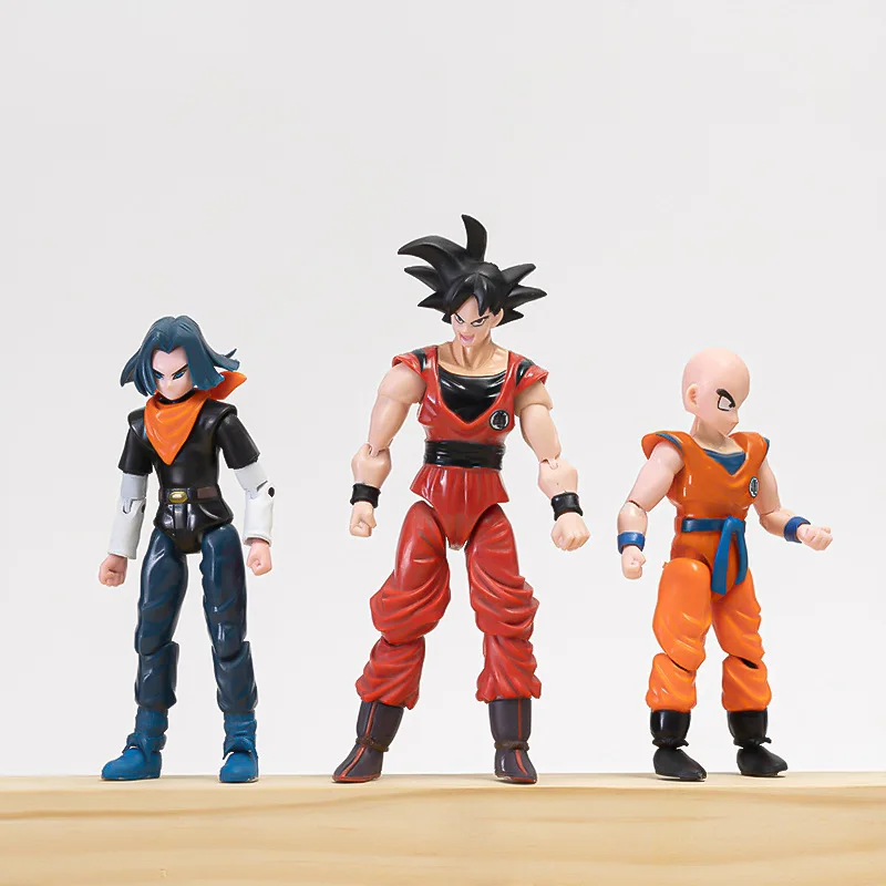 Hot-blooded Super Anime Action Figures Set - Son Goku Son Gohan Vegeta Frieza - Collectible Assembly Model Toys Gift for Kids - Image 4