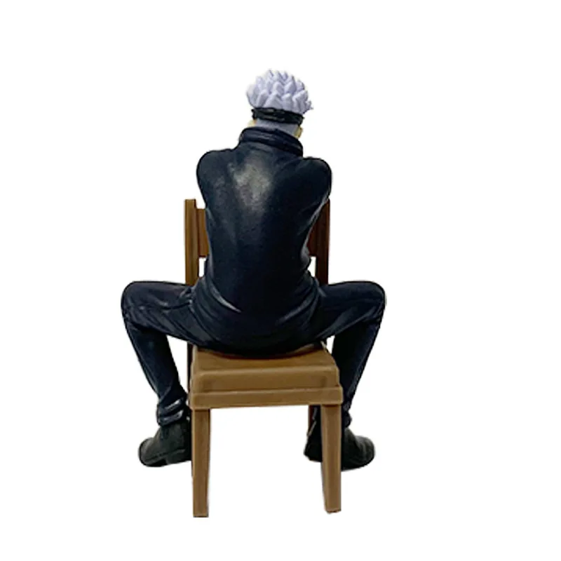 11CM Gojo Satoru Anime Jujutsu Kaisen Figure Satoru Gojo Rest Time Sitting Position Comes With Stool Gift Toy Action Figure PVC - Image 3