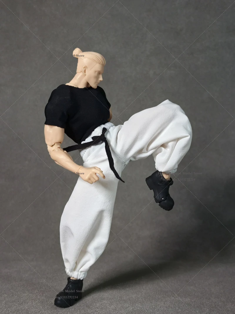 Romankey Man Body Decoration 1/12 Fushiguro Toji Cloth Pu Top Black Gray Bloomers Casual All-Match Clothes Set For 6" Figure - Image 13