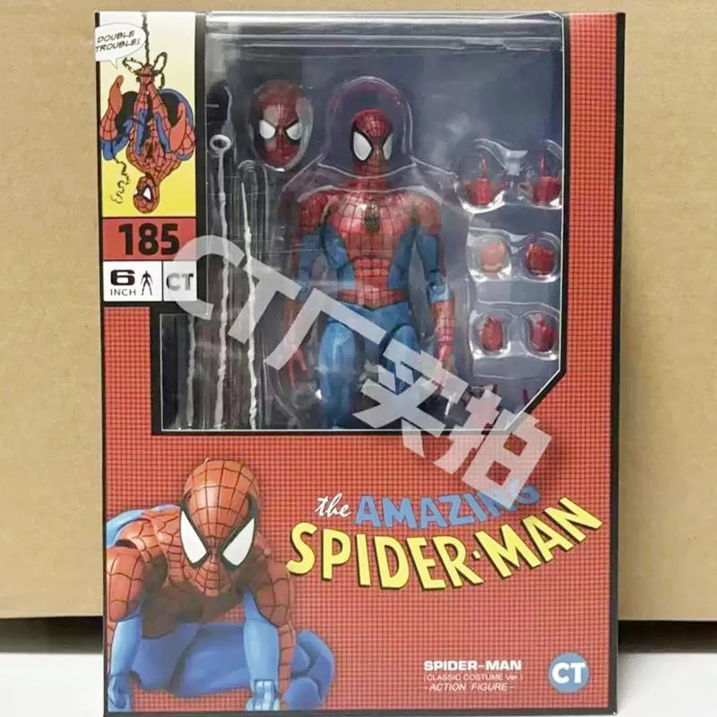 Ct Toys Spiderman Mafex 185 Classic Costume Anime Figure Ver Miles Morales 2099 Spider-man Action Figure Figurine Toys Kids Gift