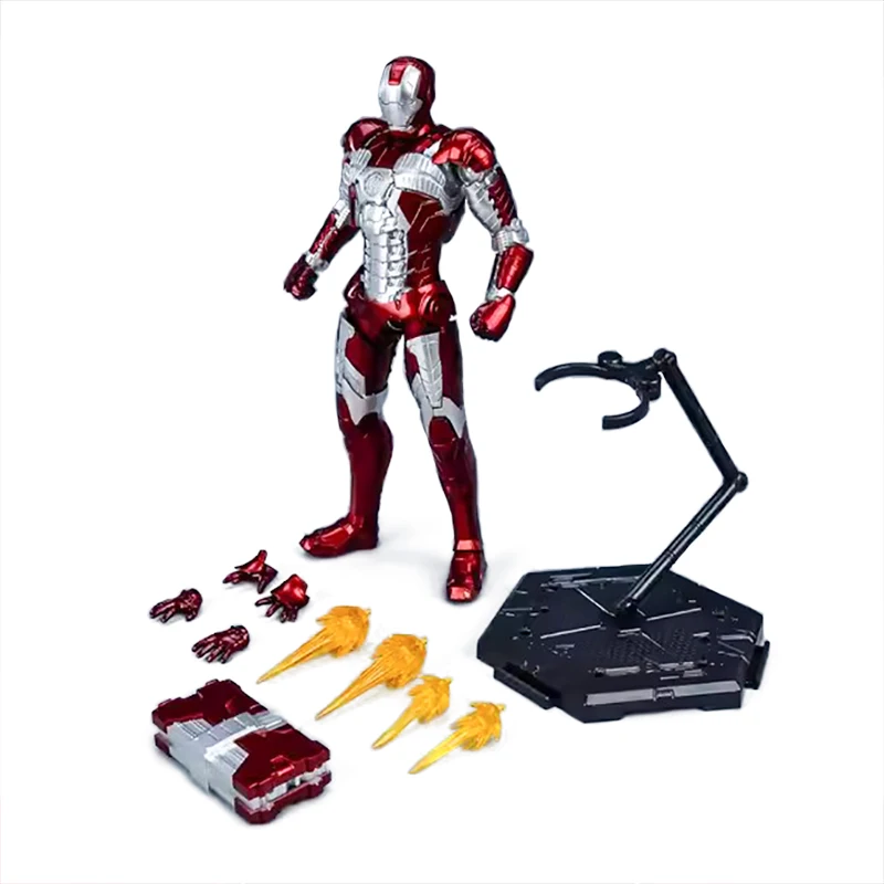Fondjoy Ironman Iron Man MK5 Joints Moveable Action Figures Toys 15cm ABS Material 1/12 Scale Boy Birthday Gifts Hoilday Gifts