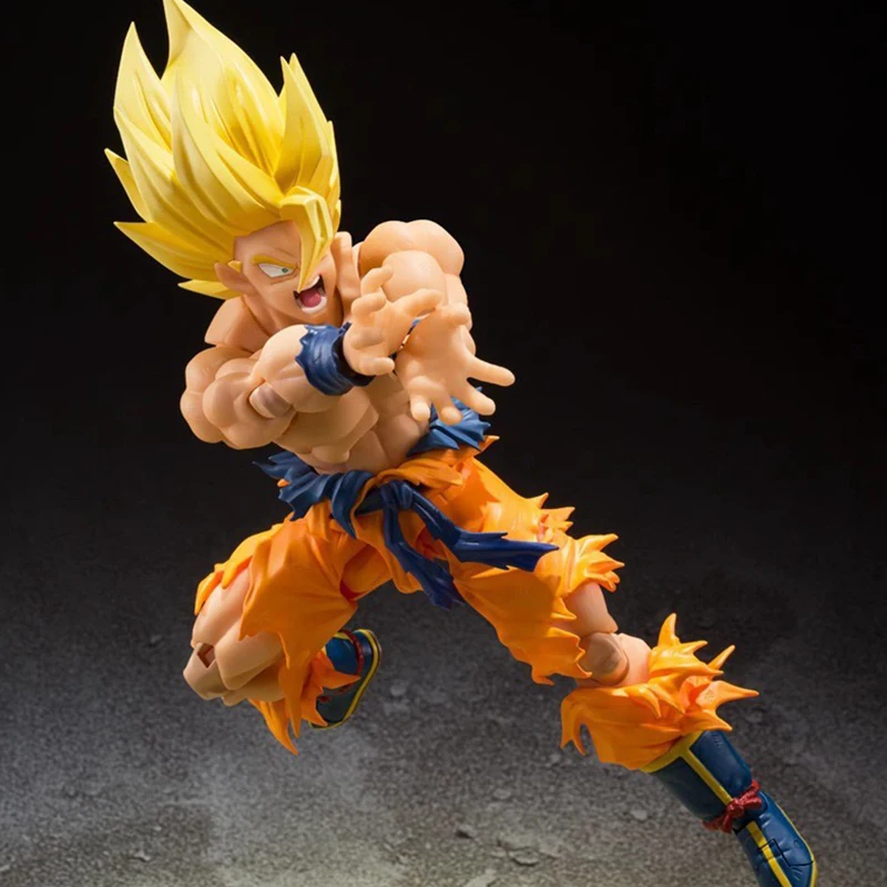 Dragon Ball Z Son Goku SSJ Battle Damage Legendary Super Saiyan Action Figure SHF Trunks Boy From Future Collection Model Toys - Image 3