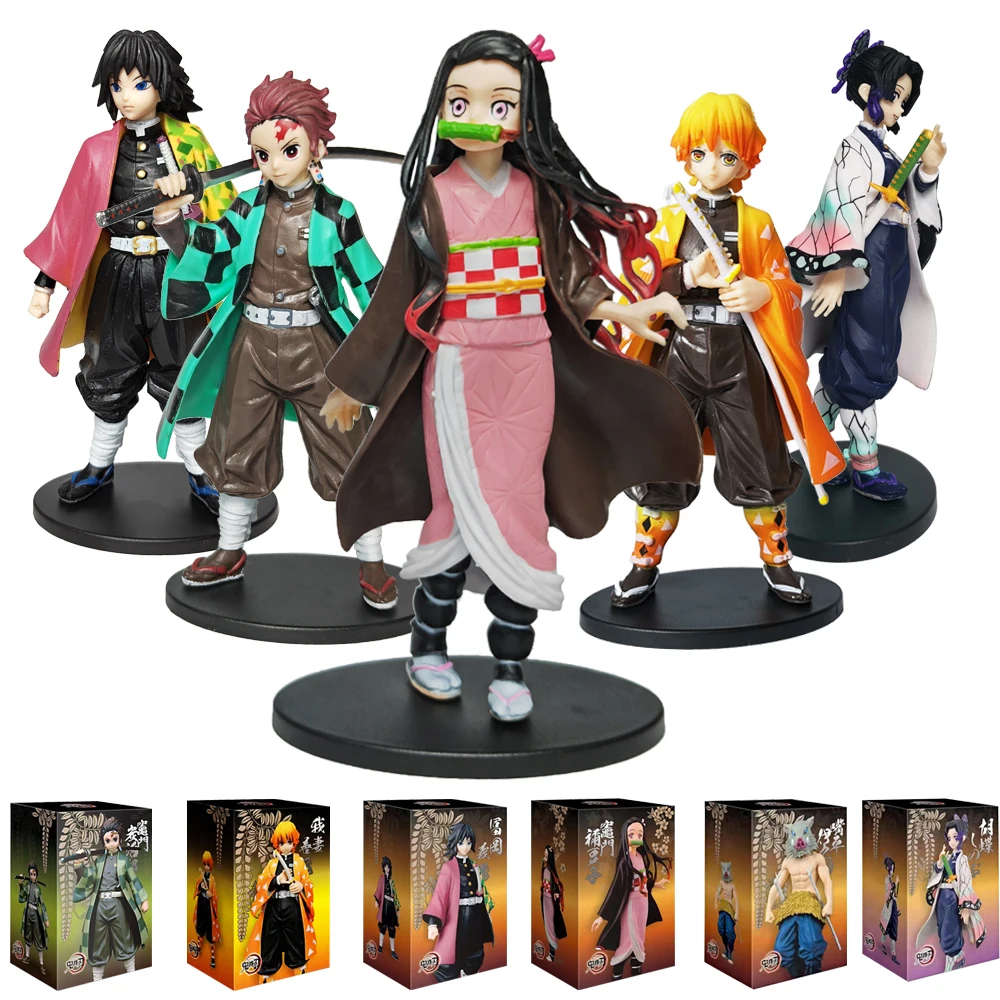 Anime Kamado Tanjirou Nezuko Demon Slayer Figure Action Figures PVC Model Toys Zenitsu Figurine Inosuke Kimetsu No Yaiba Figura - Image 3