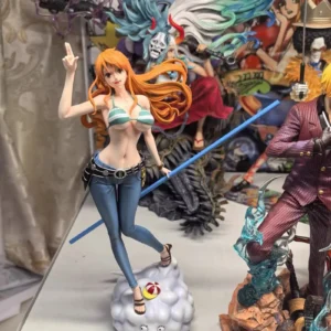 One Piece Anime 25cm C2 Nami Figure Two Years Later Beautiful Girl Pvc Model Statue Female Resonance Collectible Toys Gifts