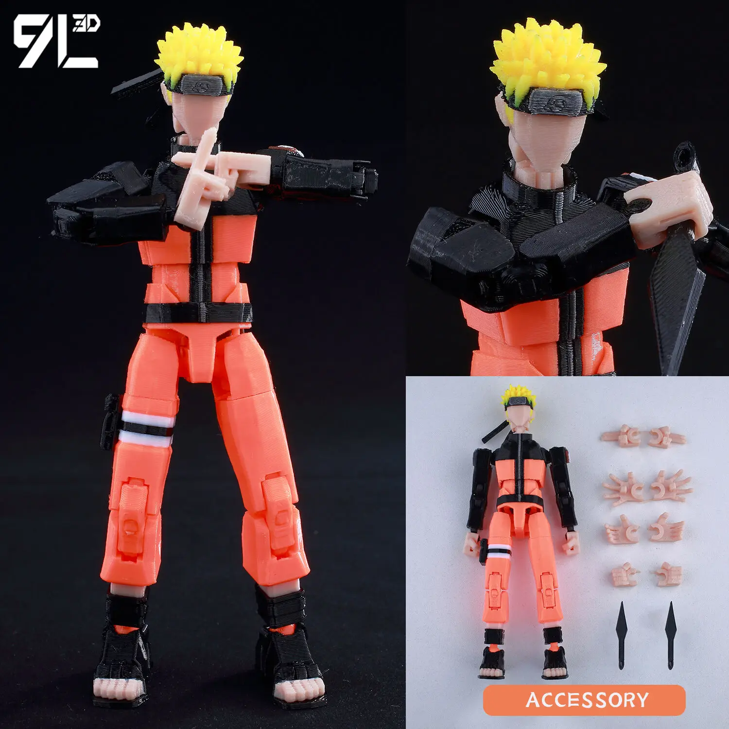 9L3D Printed Demon Slayer AKAZA Tanjiro Kamado Lucky Dummy 13 Movable Shapeshift Action Figures Mannequin Toys for Anime Fans - Image 32