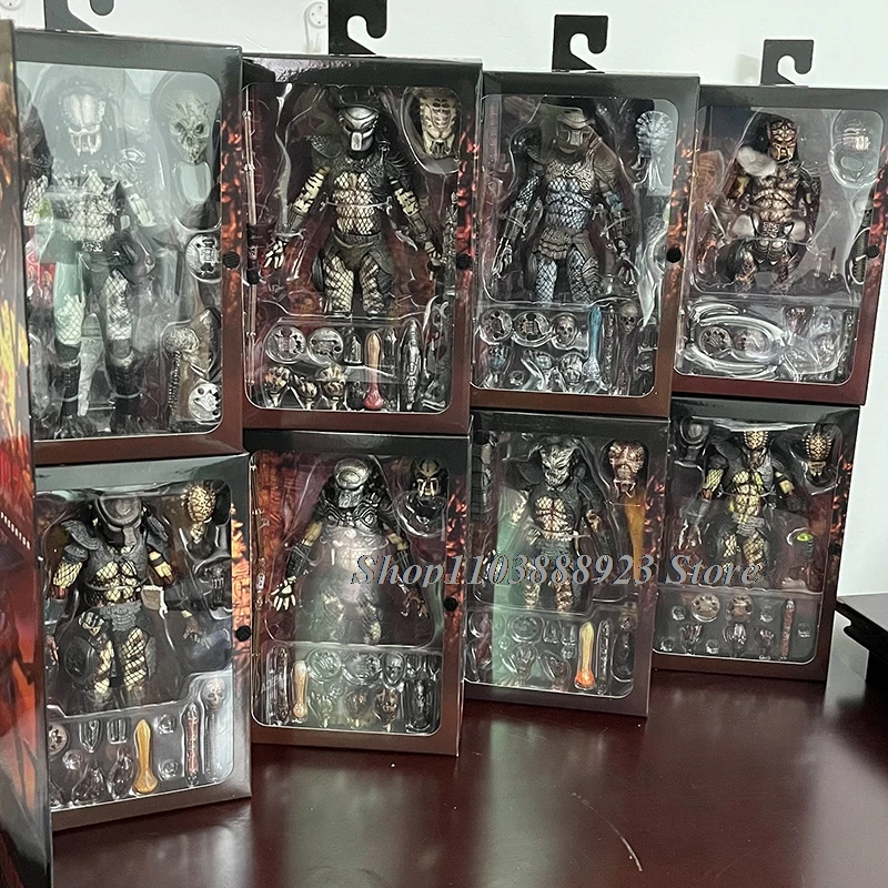 NECA Predator Figrue Ultimate Shaman Elder Armored Lost Warrior Jungle Hunter Snake Vision Predator Alien Figure Model Toy Gifts