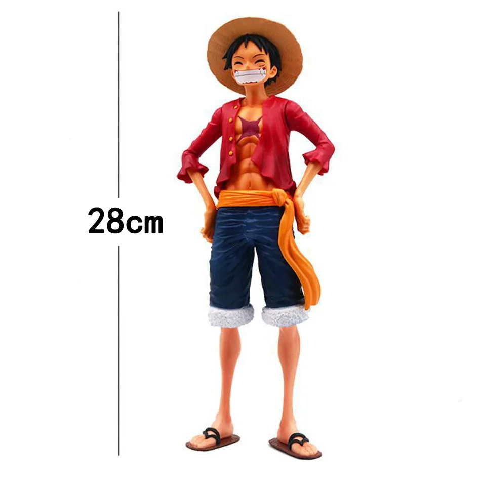 28cm One Piece Anime Figure Confident Smiley Luffy Three Form Face Changing Action Figurine Doll PVC Model Toys Collection Gifts - Image 4