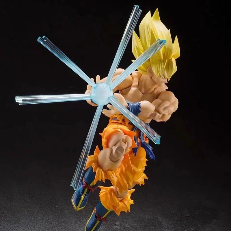 Dragon Ball Z Son Goku SSJ Battle Damage Legendary Super Saiyan Action Figure SHF Trunks Boy From Future Collection Model Toys