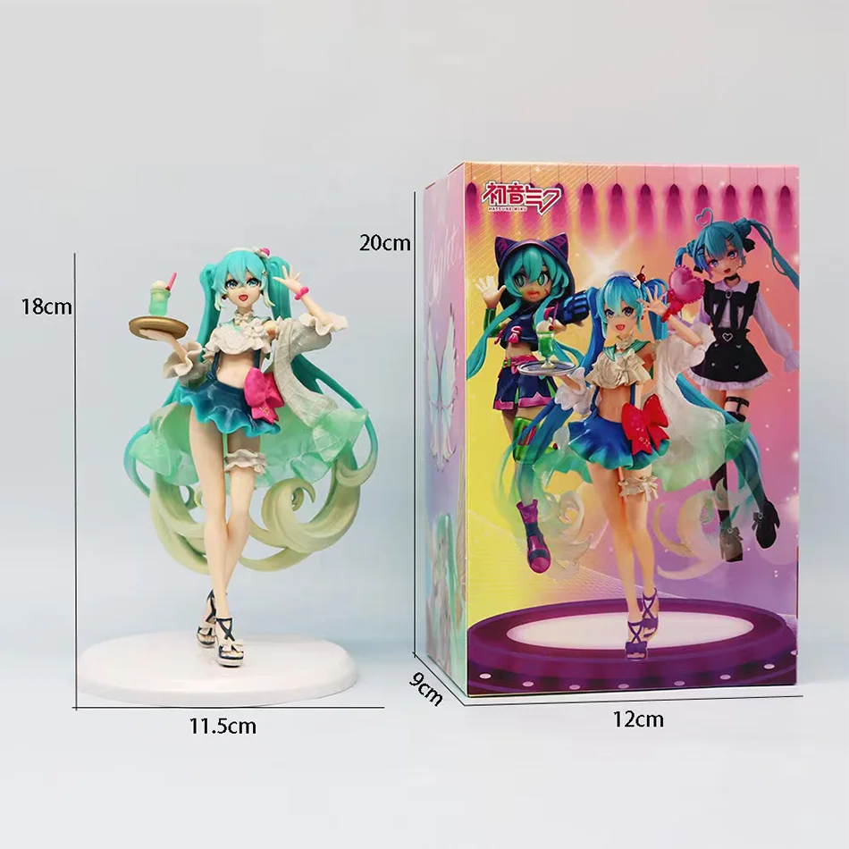 New Hatsune Miku figure Soda cream dress The Props Desktop Decoration Collection PVC Model Toys Kids Gifts - Image 7
