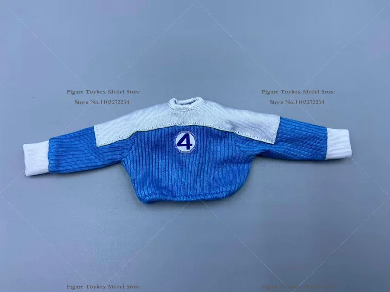 1/12 Comic Fantastic 4 Thing Man Action Figure Blue White Mini Sweater Top Toys Clothes Accessory For 6" Ml Soldier Decoration - Image 7