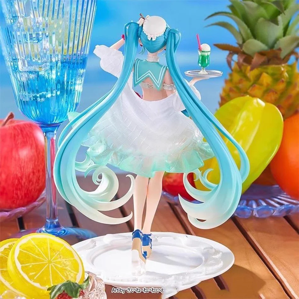 New Hatsune Miku figure Soda cream dress The Props Desktop Decoration Collection PVC Model Toys Kids Gifts - Image 3