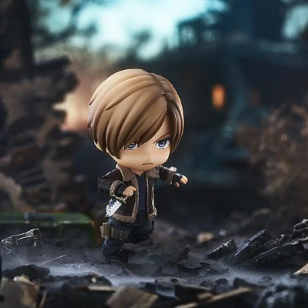 Aixlan #2337 Leon Scott Kennedy Figure 10cm Q Version Cute PVC Action Figure Amine Birthday Gift Collectible Figurine