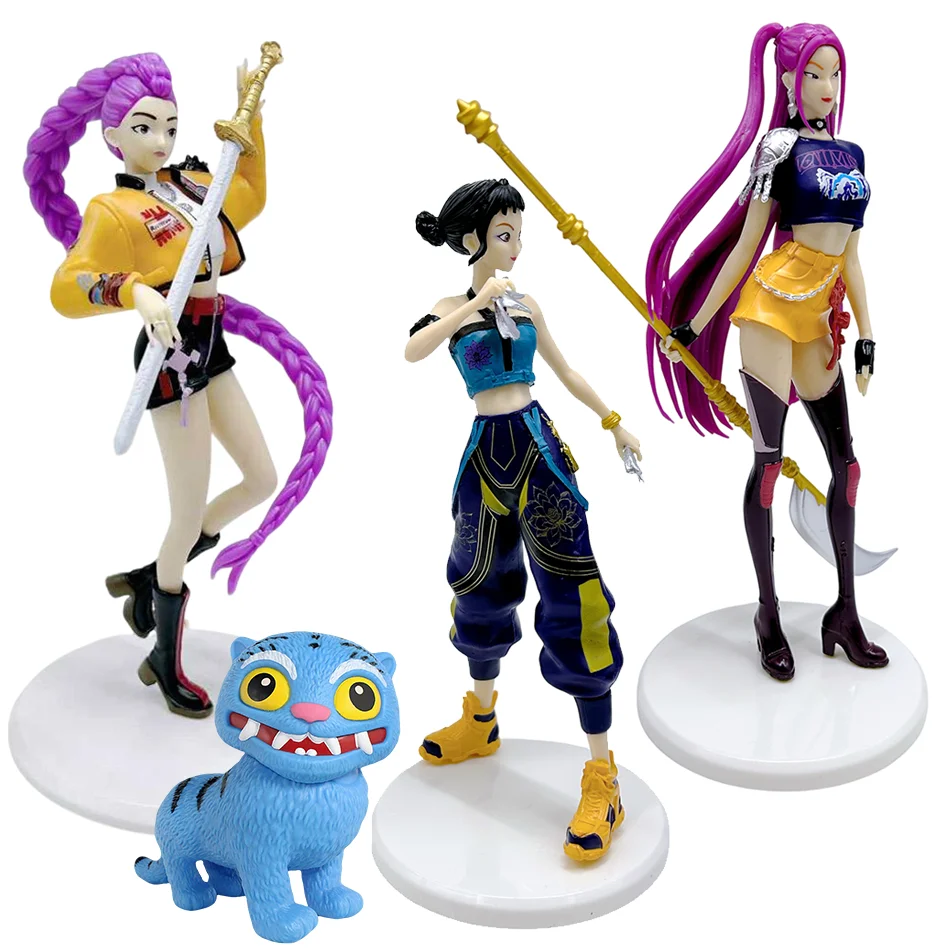 Best-Selling Kpop Anime Girl Group Action Figures 3pcs Standing Style Cute Desk Decor Game Collectibles Perfect Gift for Fans