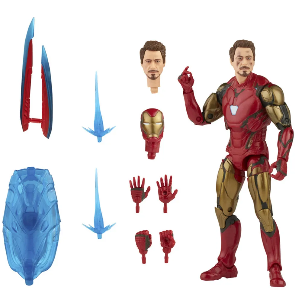 Marvel Legends The Infinity Avengers Endgame Iron Man Mark LXXXV MK85 6" Action Figure Toys From SAGA Thanos Battle damage 2P