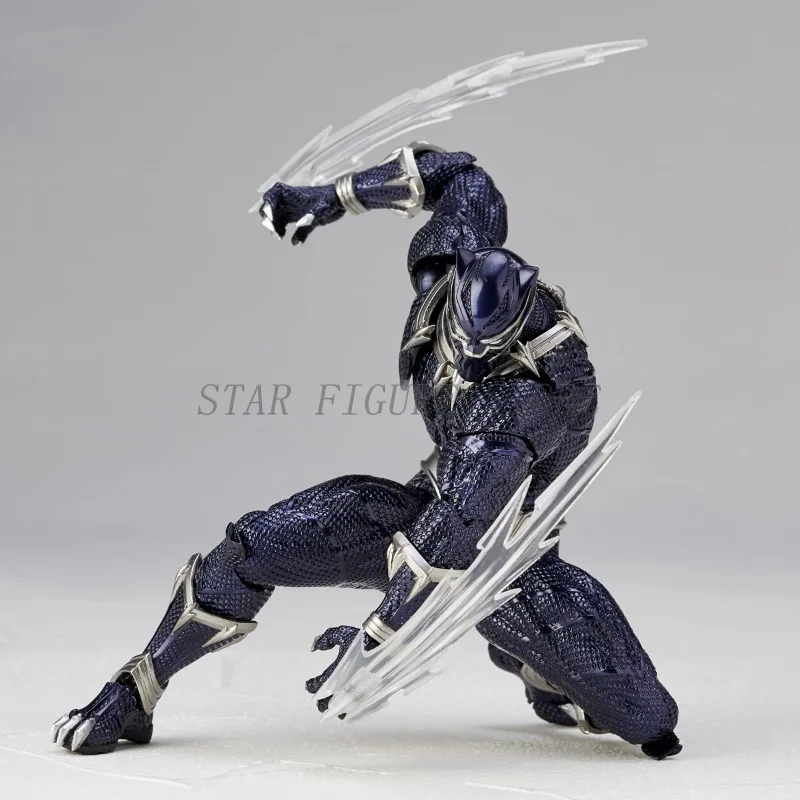 Amazing Yamaguchi Black Panther Action Figure Collection Model 15cm Kaiyodo Revoltech #030 Marvel T Challa Movable Figurine Toys - Image 4