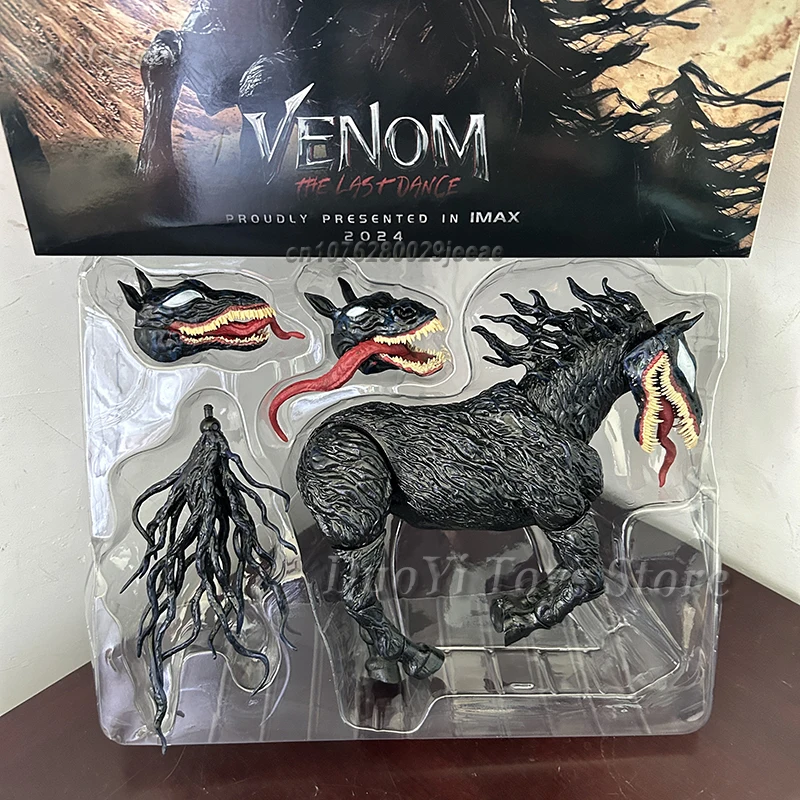 Venom The Last Dance: Venom Anime Action Figure Venom Horse Change Face Statue Model Toys Collectible Christmas Halloween Gifts