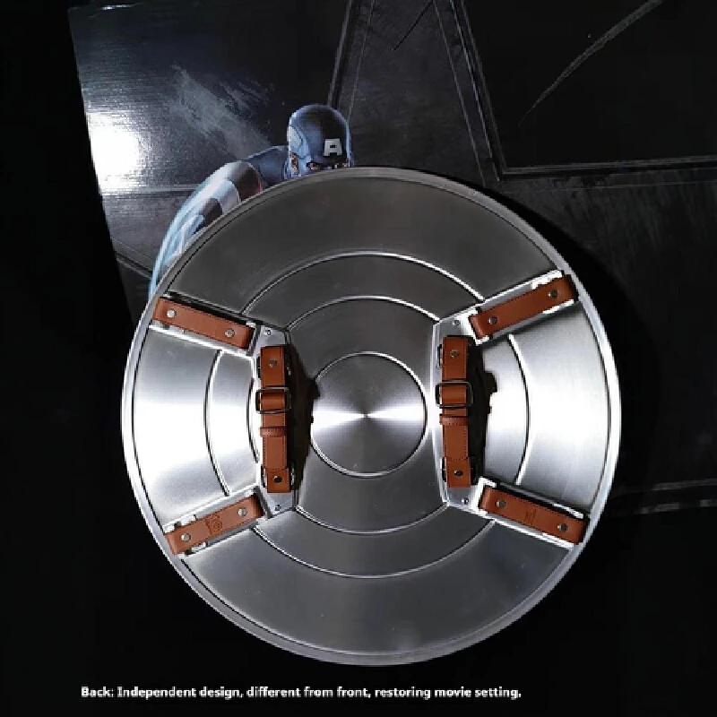 60cm Metal Superhero Captain America Shield Premium Version Model Cosplay Prop Adults And Kids Toys Home Decor Birthday Gift - Image 3