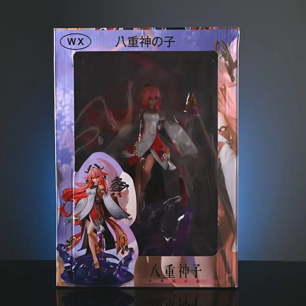 24cm Anime Figure Genshin Impact Gk Yae Miko Fox Pvc Action Figurine Desktop Ornament Decoration Model Statue Toys For Kids Gift - Image 6