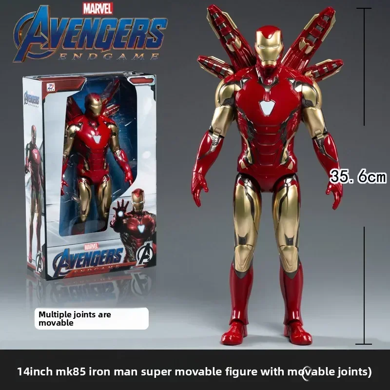 Original Multi-character 36cm Captain America Hands-on Toy Marvel's Avengers Spider-Man and Iron Man Exquisite Figurine Gifts - Image 4