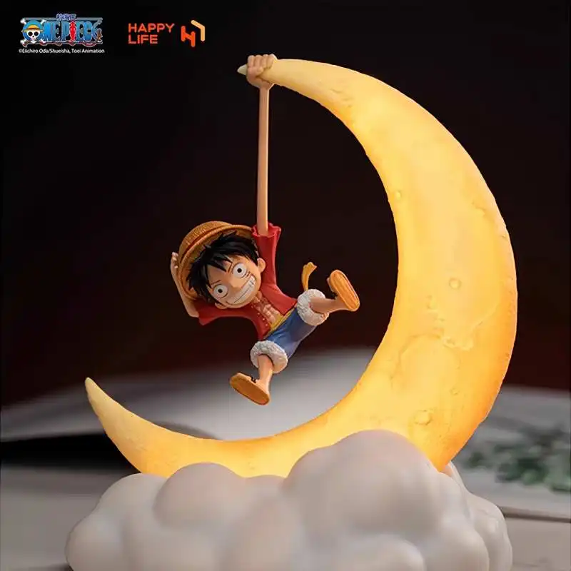 One Piece Original Luffy Night Light Anime Peripheral Desktop Decoration Magnetic Control Moon Lamp Children Funny Holiday Gifts