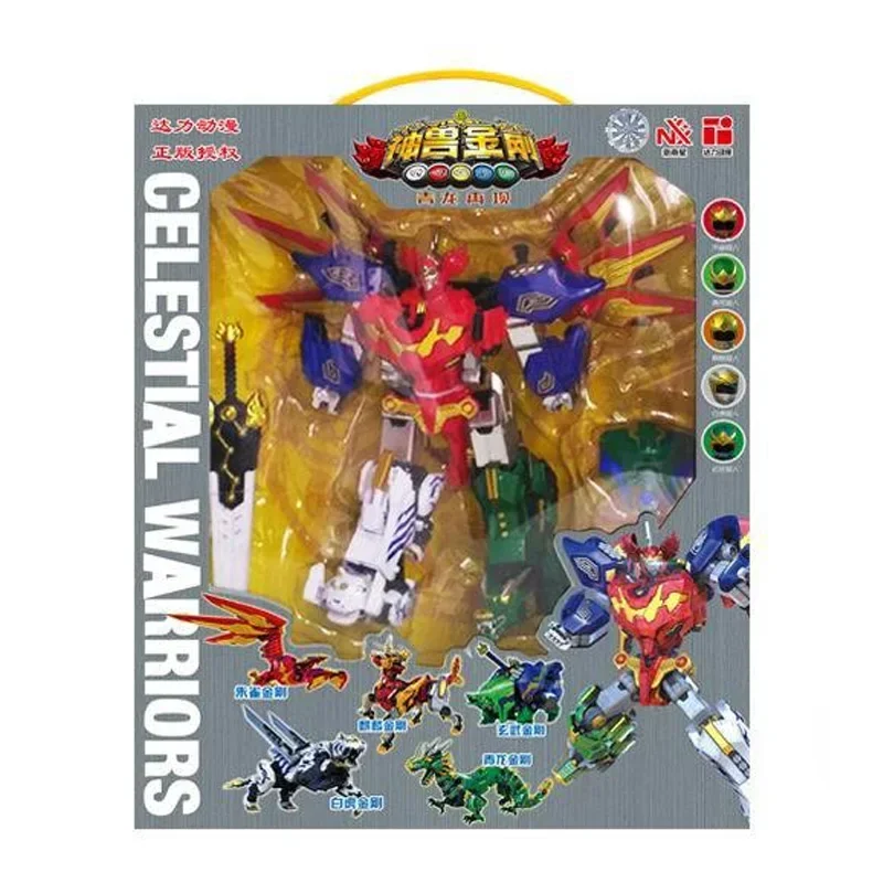 Mighty Morphin Dinosaur Rangers Transformation Robot Super Sentai 5in1 Megazords Assembled Action Figure Collectiion Boys Gifts - Image 6