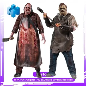 HIYA TOYS Original 1/12 Mobile Doll Texas Chainsaw Killer Horror Doll Letherface Chainsaw Bloody Figurine Boys Girls Toy Toys