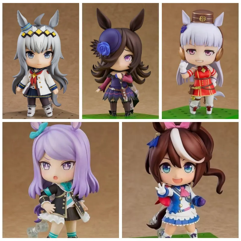 Nendoroid Figure Set Uma Musume Tokai Teio Mejiro McQueen Gold Ship Rice Bath Oguri Cap Cute Chibi Collectible