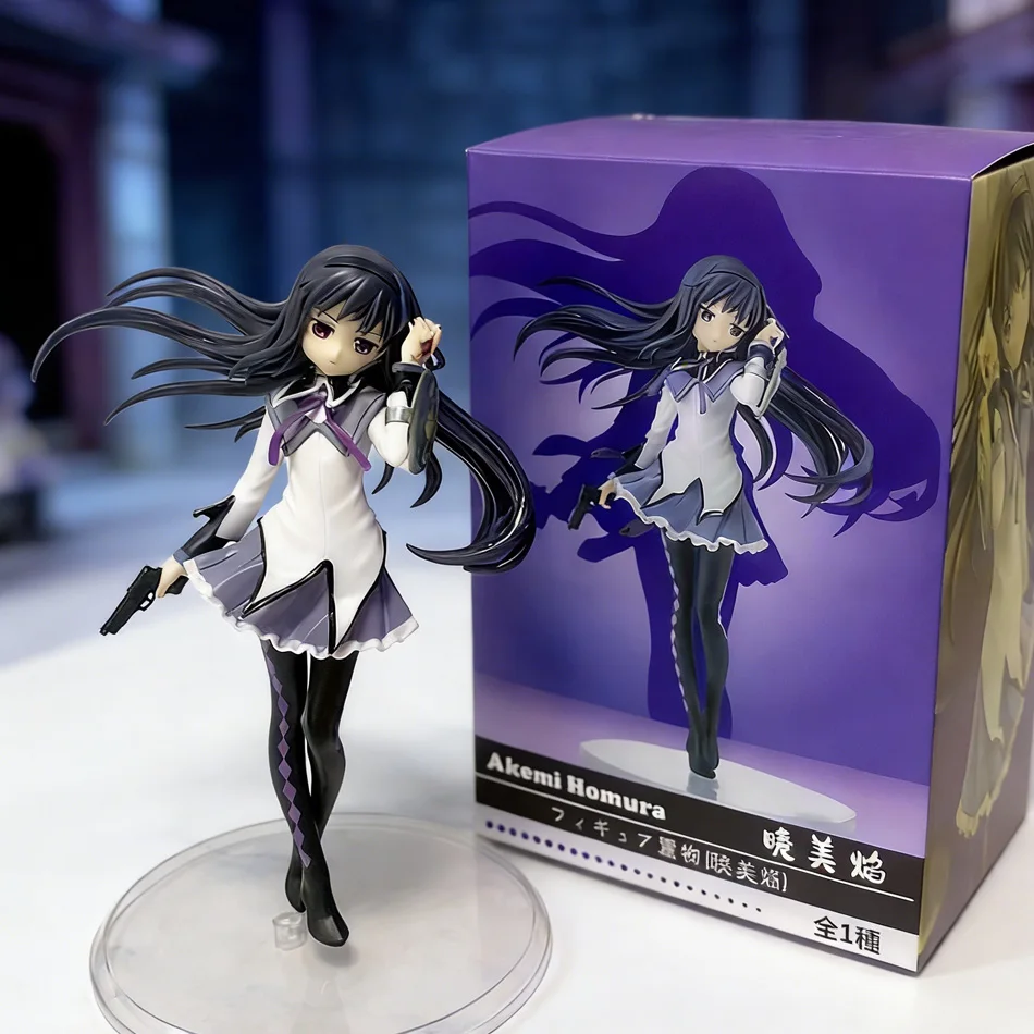 Anime Puella Magi Madoka Magica Figure 17cm Akemi Homura Action Figural Pvc Model Kawaii Decoration Doll Kid Toy