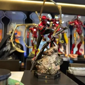 New Product In Stock Spider Man Figurine Avengers: Endgame Marvel Peripheral Steel Battle Suit Model Ornament Birthday Gift