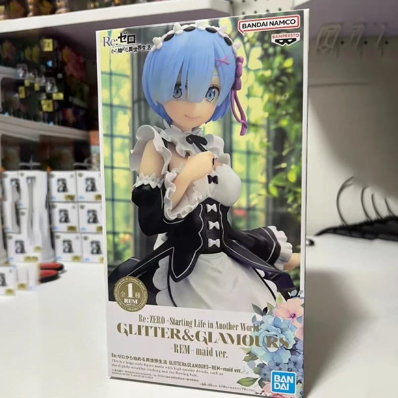 Original Bandai Namco Banpresto Re Zero-Starting Life In Another World Glitter Glamours Rem Maid Ver. PVC 24Cm Figures Model Toy - Image 7
