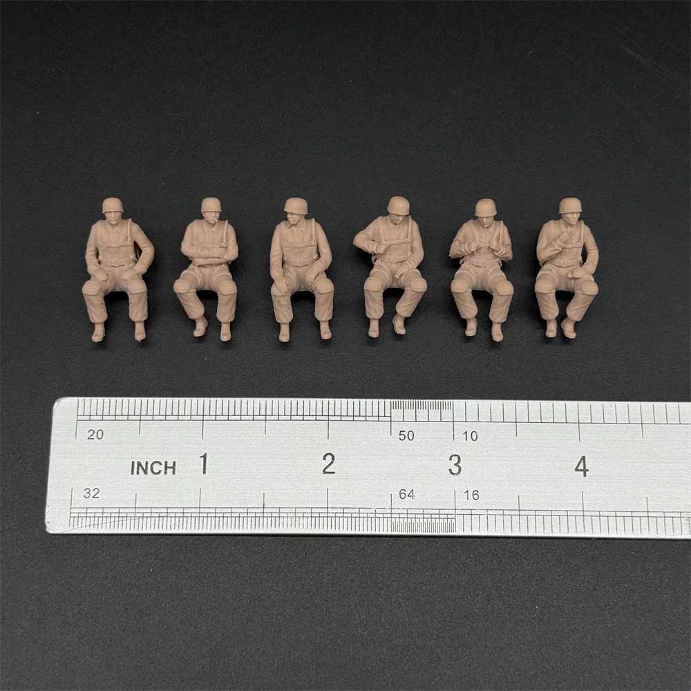 1/48 1/72 Scale German Paratroopers Seated for 6 Figures Unpainted Resin Model kit Military Miniature Soldiers Collection - Image 8