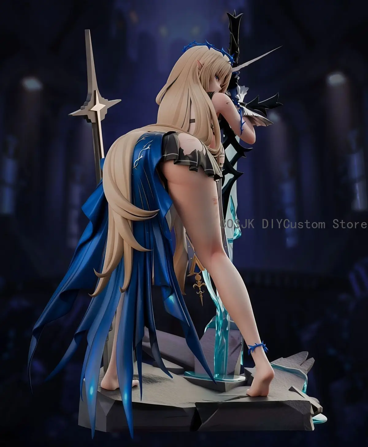 26cm Game Wuthering Waves Cartethyia Cosplay Q Version PVC Figure Model Statue Toys Desktop Ornament Xmas Birthday Gift