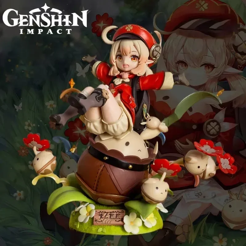 18cm Game Genshin Impact Klee PVC Anime Action Figure Kawaii Car Desktop Decoration Statue Collectible Ornament Model Toys Gifts - Image 3