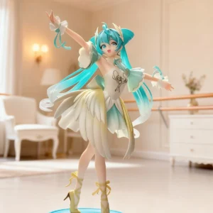 New Noble and Elegant Swan Ballet Hatsune Miku Pvc Character Model Ornament Animation Collector Statue Desktop Decoration