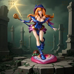 New 28cm Yu-Gi-Oh! Figure Black Magician Girl Yu-Gi-Oh! Action Figures Gk Dark Model Doll Magician Girl Gifts Customized Toys