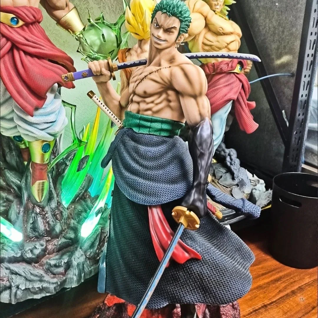 One Piece Anime Large 50cm Five-Headed Eagle Carrying Knife Domineering Zoro Collectible Statue Model Figure Ornament Gifts - Image 5