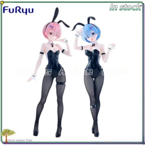 Original FuRyu BiCute Bunnies Re0 RAM/REM Bicolor Toy Collection Model Anime Figure