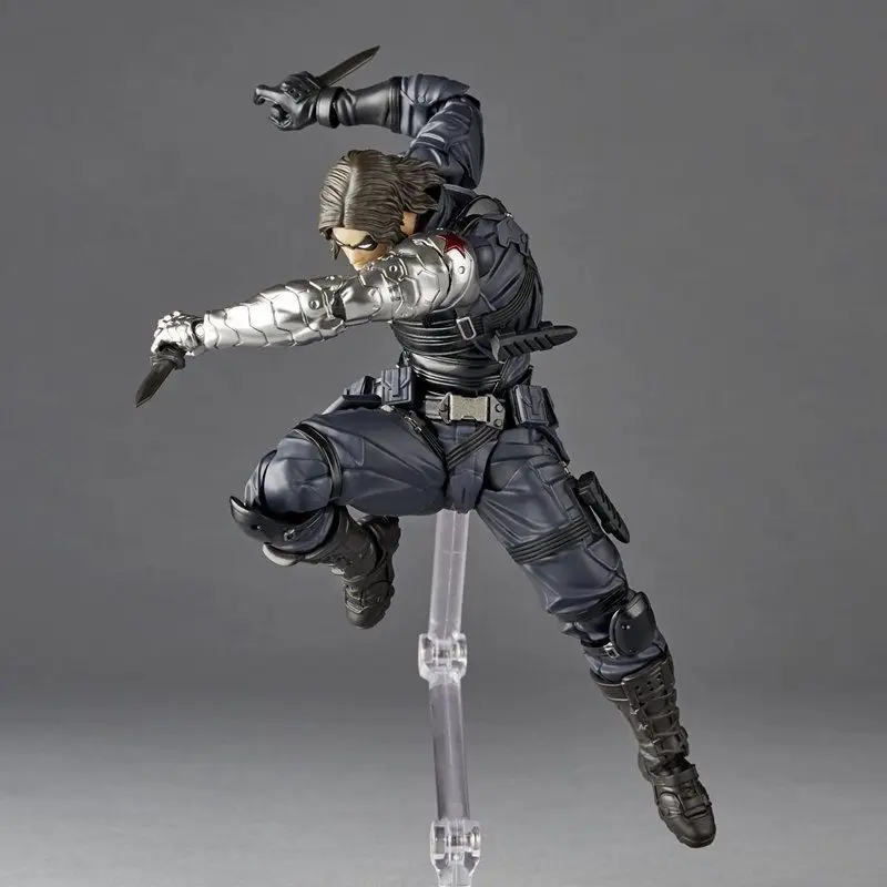New Kaiyodo Winter Soldier Revoltech Amazing Yamaguchi Bucky Barnes Captain America Anime Action Figures Movable Collectible Toy - Image 4