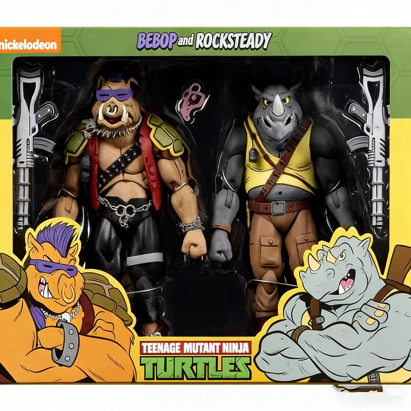Mutant Ninja 7 Inch Rocksteady Bebop Articulated Action Figures PVC Collectible Cartoon Character Model Toy Anime Ornament Gifts - Image 4