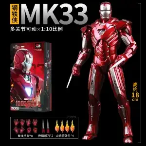 Marvel MK38MK33MK35 Iron Man Moveable Model Toy Non-Luminous Collectible Figure Birthday Gift For Boys Action Figure Collectible - Image 11