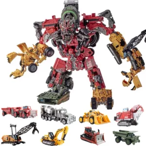 AOYI Oversize 8 IN 1 Transformation GT Devastator Toy Action Figure Cool Robot KO Excavator Model Kid Gifts