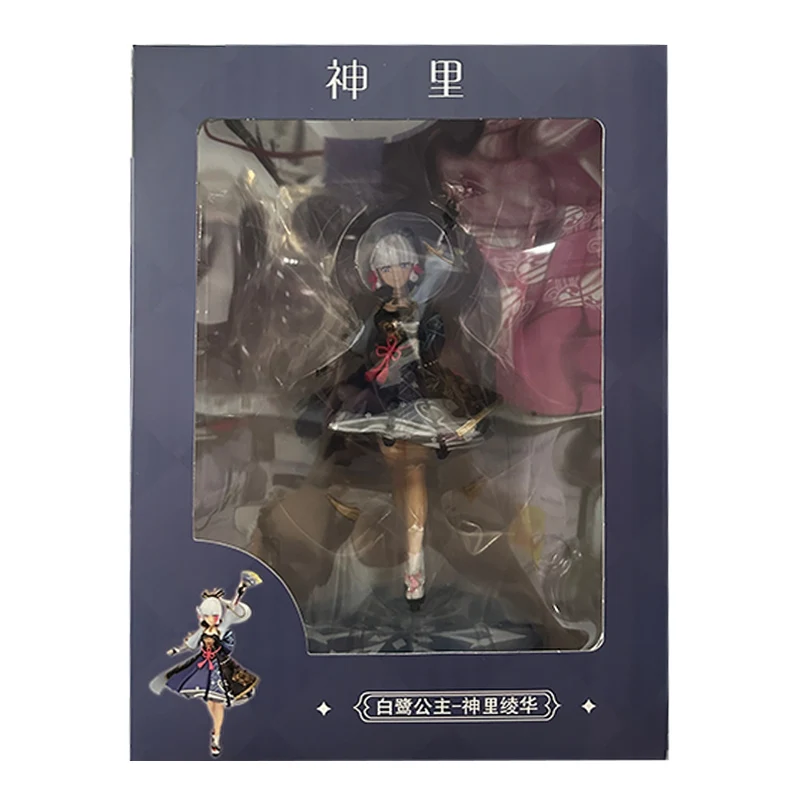 25CM Anime Game Genshin Impact Kamisato Ayaka Figure Egret Shuanghua Standing Scene Model Toy Gift Collection Action Figure - Image 7